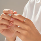 Dainty 14K Gold Marquise Lab Diamond Ring | Minimalist Engagement
