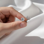 Floral Diamond Stud Earrings IGI Certified 14K Gold Studs