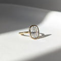 4 CT Excellent Cushion Cut Diamond Ring / Bezel Setting Solitaire Lab Grown Diamond Ring / 14K Yellow Gold Wedding Bezel Engagement Ring