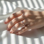 Cathedral Oval Moissanite Ring | Pink Sapphire Accent Ring | 2 Carat Solid Gold Engagement Ring