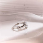Split Shank Pear Moissanite Ring | Teardrop Solitaire Engagement Ring | Solid Gold Promise Ring