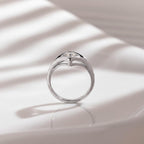Split Shank Pear Moissanite Ring | Teardrop Solitaire Engagement Ring | Solid Gold Promise Ring