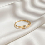 14K Gold Marquise Lab Diamond Signet Ring | Minimalist Pinky Ring