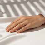 14K Gold Marquise Lab Diamond Signet Ring | Minimalist Pinky Ring
