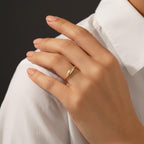 14K Gold Marquise Lab Diamond Signet Ring | Minimalist Pinky Ring