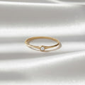 14k Gold Bezel Lab Diamond Ring – Minimalist Solitaire Promise Ring for Women, Stacking Jewelry