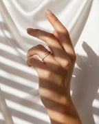 Pavé Wrap Around Claw Ring | Moissanite Bypass Ring | 14K Gold Sterling Silver Ring