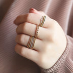 Beaded Ball Gold Ring | Solid Gold Bubble Band | 10K 14K 18K Wedding Band