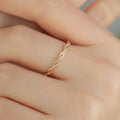 Modern Spiral Crossover Sterling Silver Ring | 10K Solid Gold Twisted Band in Yellow, White & Rose