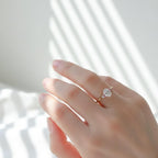 Cathedral Oval Moissanite Ring | Pink Sapphire Accent Ring | 2 Carat Solid Gold Engagement Ring