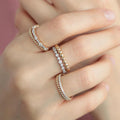 Beaded Gold Ring Dots Band, Minimalist Stacking Ring, 14K Yellow White Rose Gold, Textured Dainty Gold Jewelry for Everyday Wear