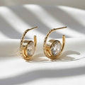 Lab Grown Diamond Shaker Earrings 1.26 Ct White Round Diamonds