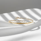 6.00 CT Lab Grown Diamond Bypass Cuff Bracelet – 14K Solid Gold Statement Bangle, E-F VS1 Luxury Fine Jewelry