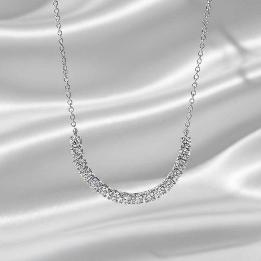 Collar de barra flexible con diamantes cultivados de 1.13 CTW, oro de 14K, E F VVS2 VS1, ajustable de 16-20 pulgadas, joyería de lujo con diamantes