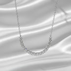 1.13 CTW Lab Grown Diamond Flexible Bar Necklace 14K Gold E F VVS2 VS1 Adjustable 16-20 Inch Luxury Diamond Jewelry