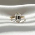 2.70 Ct Emerald Cut Lab Grown Diamond Ring IGI Certified VS2 10K 14K Gold High Profile Solitaire Engagement Ring