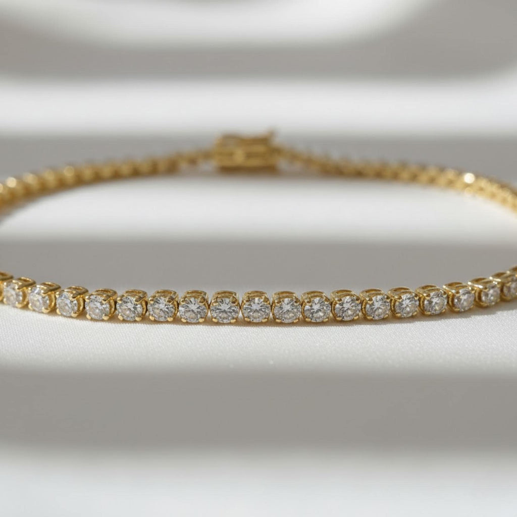 1.75 Ct Diamond Tennis Bracelet 14K Gold E F VS1 Luxury Investment Bracelet Double Safety Clasp