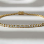 1.75 Ct Diamond Tennis Bracelet 14K Gold E F VS1 Luxury Investment Bracelet Double Safety Clasp