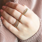 Beaded Ball Gold Ring | Solid Gold Bubble Band | 10K 14K 18K Wedding Band