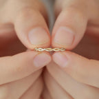 Modern Spiral Crossover Sterling Silver Ring | 10K Solid Gold Twisted Band in Yellow, White & Rose