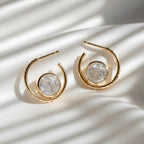 Lab Grown Diamond Shaker Earrings 1.26 Ct White Round Diamonds