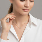 14K Gold Single Diamond Cable Necklace, Lab Grown White Diamond, Paperclip Style Chain, Adjustable 16-20 in, Elegant Everyday Jewelry