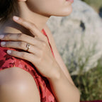 Diamond Torii Gate Ring – 14K Solid Gold Lab Grown Diamond Ring, Minimalist Sacred Japanese Inspired Jewelry