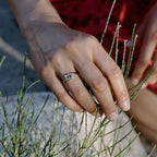 Diamond Torii Gate Ring – 14K Solid Gold Lab Grown Diamond Ring, Minimalist Sacred Japanese Inspired Jewelry