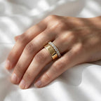 Oura Ring 3 MM Eternity CZ Pave Setting Stacking Band