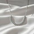 1.13 CTW Lab Grown Diamond Flexible Bar Necklace 14K Gold E F VVS2 VS1 Adjustable 16-20 Inch Luxury Diamond Jewelry