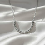 1.13 CTW Lab Grown Diamond Flexible Bar Necklace 14K Gold E F VVS2 VS1 Adjustable 16-20 Inch Luxury Diamond Jewelry