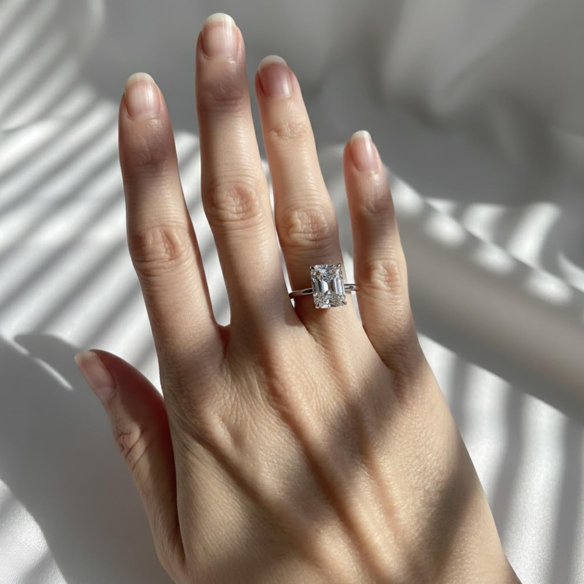 3.06 Ct Old Mine Cut Lab Grown Diamond Ring IGI Certified E VS2 10K 14K Gold Vintage Engagement Ring