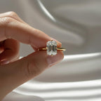 2.70 Ct Emerald Cut Lab Grown Diamond Ring IGI Certified VS2 10K 14K Gold High Profile Solitaire Engagement Ring