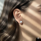 2 Carat Round Certified Lab Grown Diamond Stud Earrings