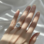1.68 Ct Aquamarine Gemstone Diamond Halo Ring 14K White Gold E F VS1 Luxury Statement Ring