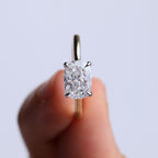2 CT Elongated Cushion East West Lab Grown Diamond Ring