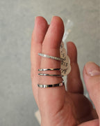 Oura Ring Stack 4 Pack CZ Pave Sterling Silver Rings Set