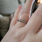 4mm CZ Stone Eternity Ring Sterling Silver Stackable Band