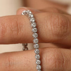 Moissanite Tennis Bracelet Sterling Silver, Diamond Look Bracelet, Dainty to Statement Tennis Chain 6 7 8 Inch Gift for Her