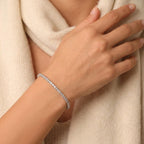 Moissanite Tennis Bracelet Sterling Silver, Diamond Look Bracelet, Dainty to Statement Tennis Chain 6 7 8 Inch Gift for Her