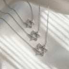 14K Gold Diamond Star of David Necklace, Lab Grown Diamond Pendant, Jewish Necklace Men Women, Minimalist Diamond Charm Gift