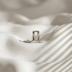Custom Initial Oura Ring Cover CZ Pave Letter Ring