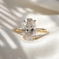 Oval Diamond Ring 3 4 5 Carat Hidden Halo IGI Certified Engagement Ring