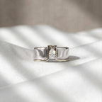 Pear CZ Oura Ring Cover Dainty Stackable Ring