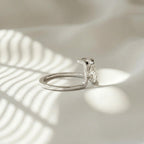Ultrahuman Ring Cover Pear CZ Sterling Silver Stackable Ring