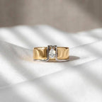 Ultrahuman Ring Cover Pear CZ Sterling Silver Stackable Ring