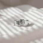 Custom Initial Oura Ring Cover CZ Pave Letter Ring