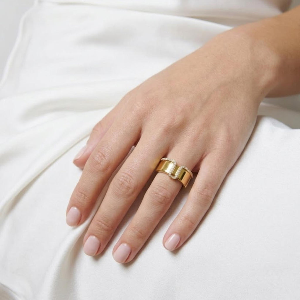 Oura Ring Cover CZ Pave Eternity Band Sterling Silver Gold Vermeil Smart Ring Enhancer Stack Ring