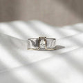 Ultrahuman Ring Cover Pear CZ Ring Sterling Silver Gold Plated Dainty Stackable Smart Ring Enhancer