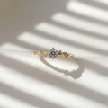 Vintage Style Diamond Engagement Ring 0.25 Ct Lab Diamond 5 Stone Ring 10K Gold Silver Ring